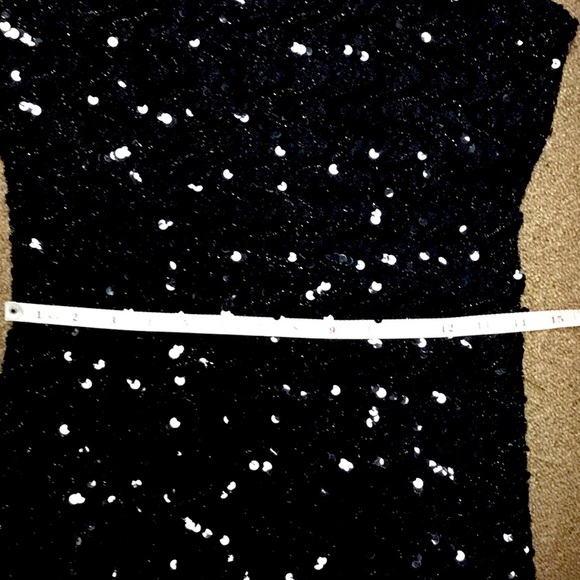Sequined Black Cocktail Dress - Picture 4 of 4